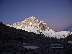 9 16 Makalu West Face, West Pillar, Southwest Face, And Peak 3 After Sunset From East Col Camp Makalu West Face, Makalu West Pillar, Makalu Southwest Face, and Peak 3 / Sherson (6422m) radiate in the alpenglow after sunset from East Col Glacier Camp (5800m).